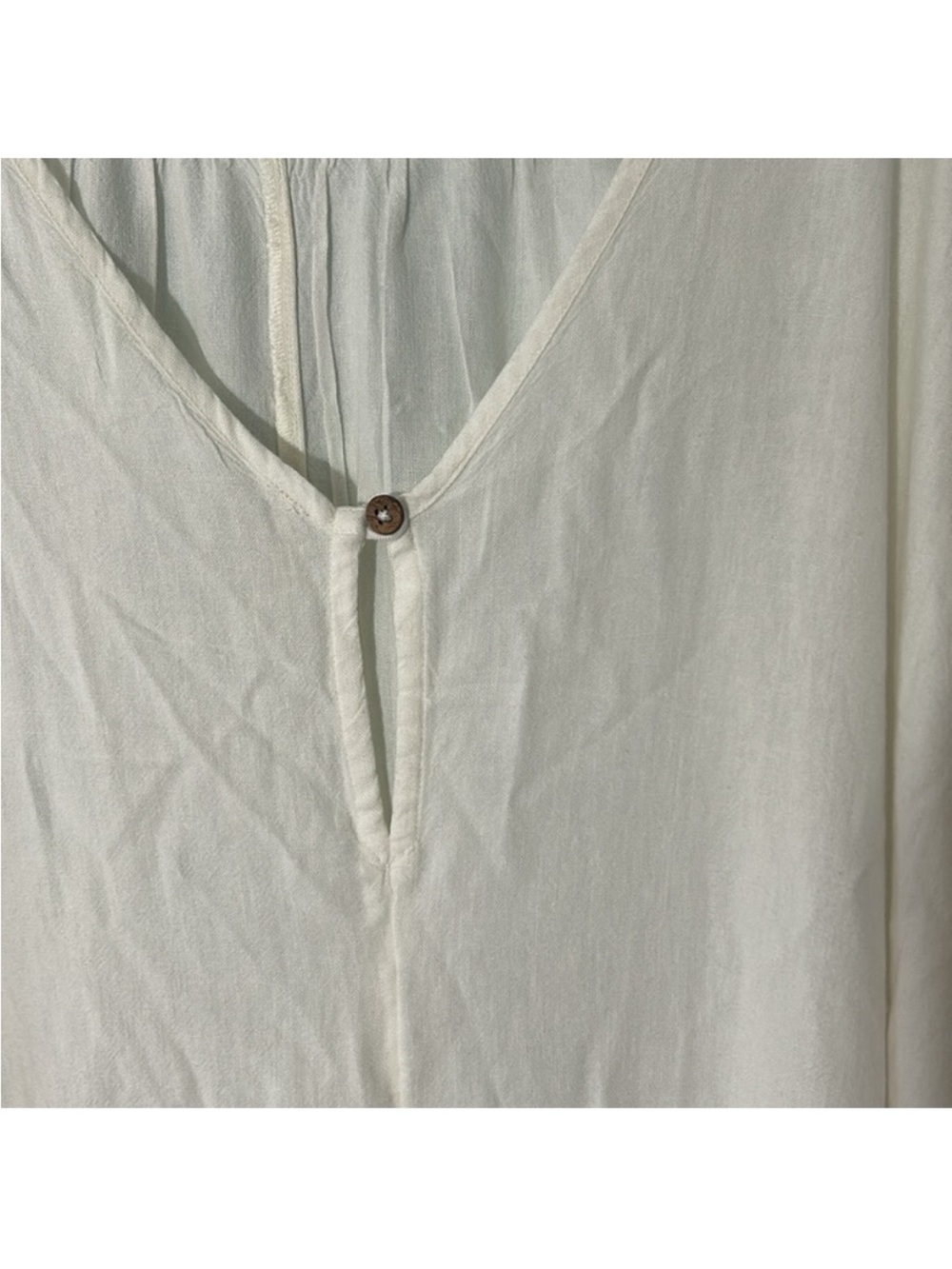 Free People Medium Onesie Milo One-Piece Romper Onesie Linen Blend in Ivory - Picture 6 of 13